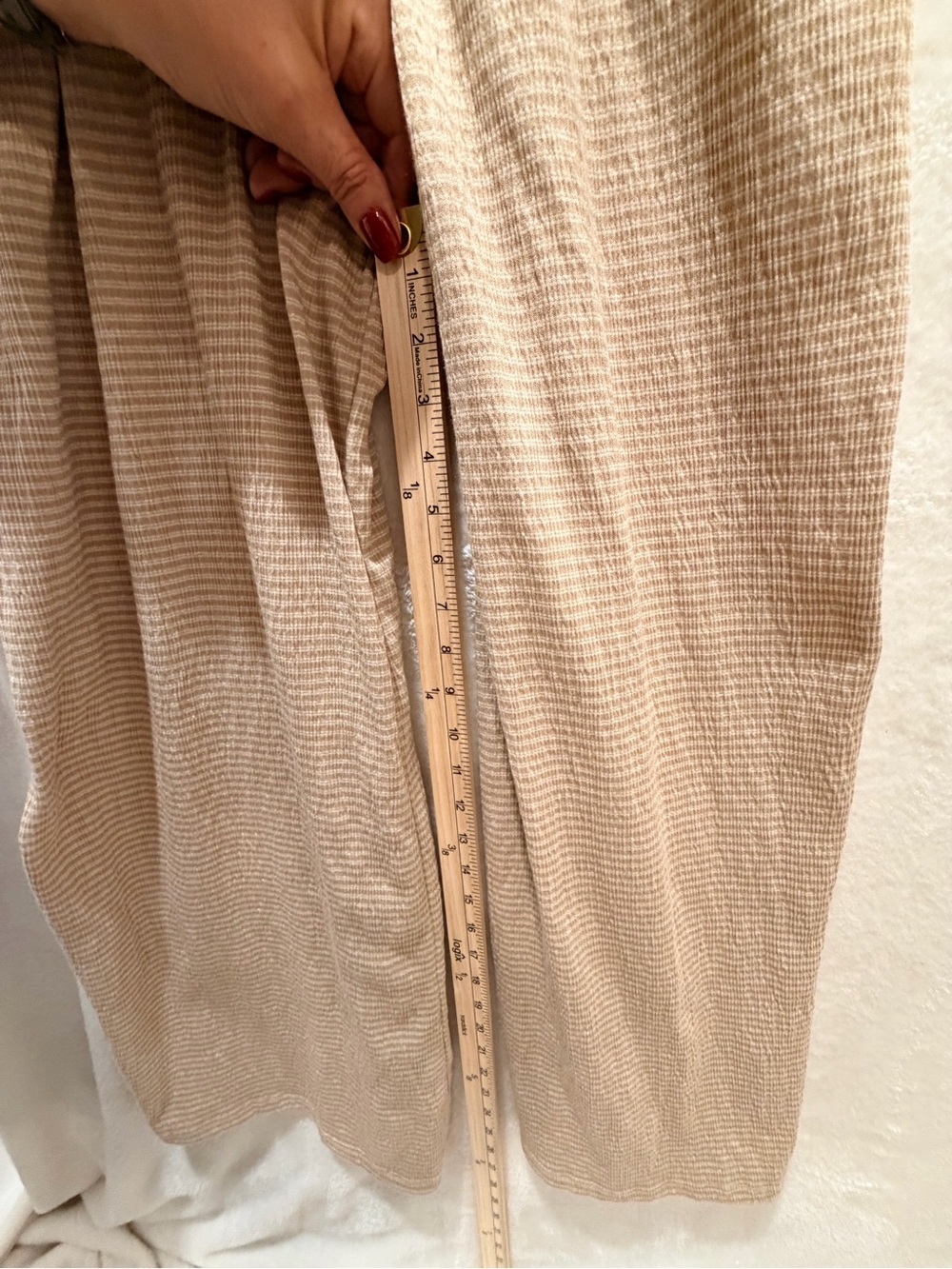 By Together Taupe Wide Leg Jumpsuit Pockets Made USA Small - Picture 9 of 15